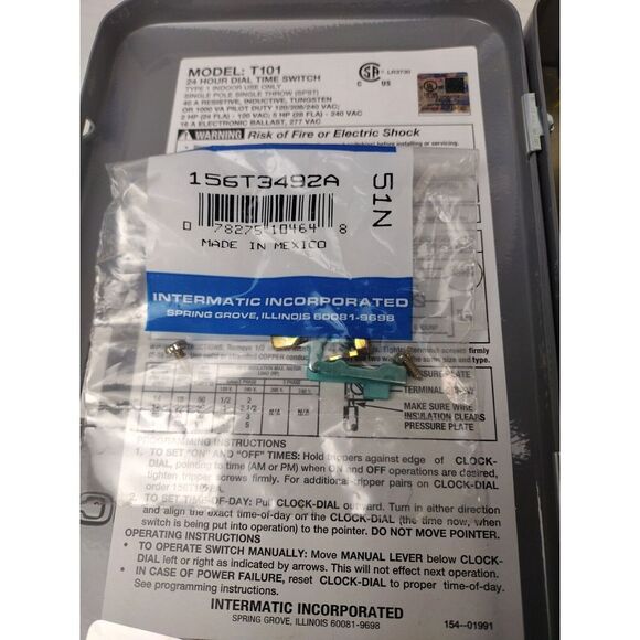 INTERMATIC T101 Series 40 Amp 120V 24-Hour Mechanical Time Switch - Picture 9 of 15